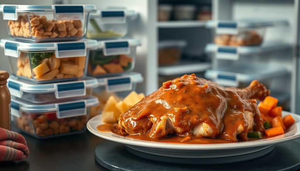 how to store smothered chicken