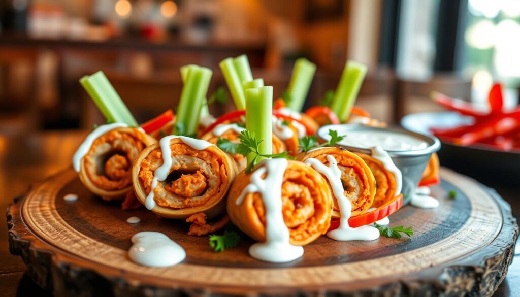 Buffalo Chicken Pinwheels