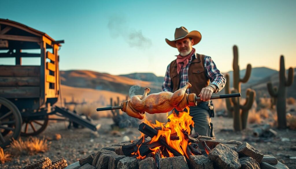 Cowboy Chicken Cooking