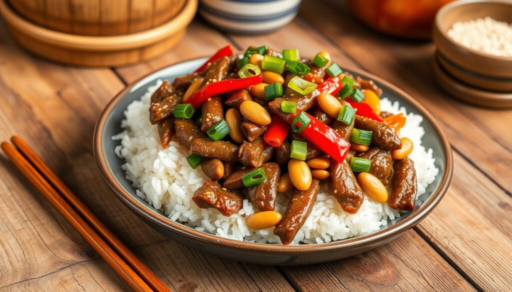 Kung Pao Beef Serving Suggestion