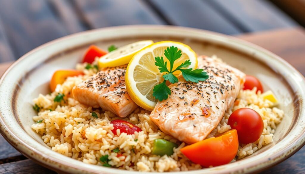 Salmon and rice