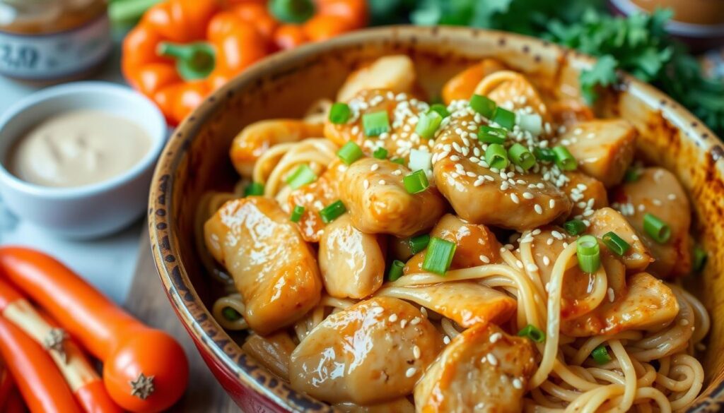 Sesame Chicken Noodle Bake