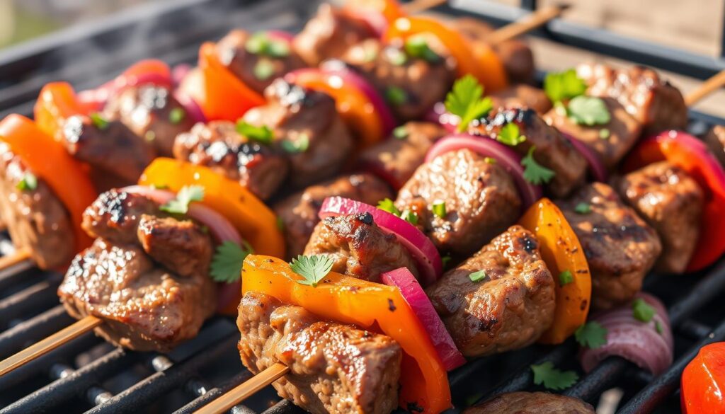 garlic steak kabobs