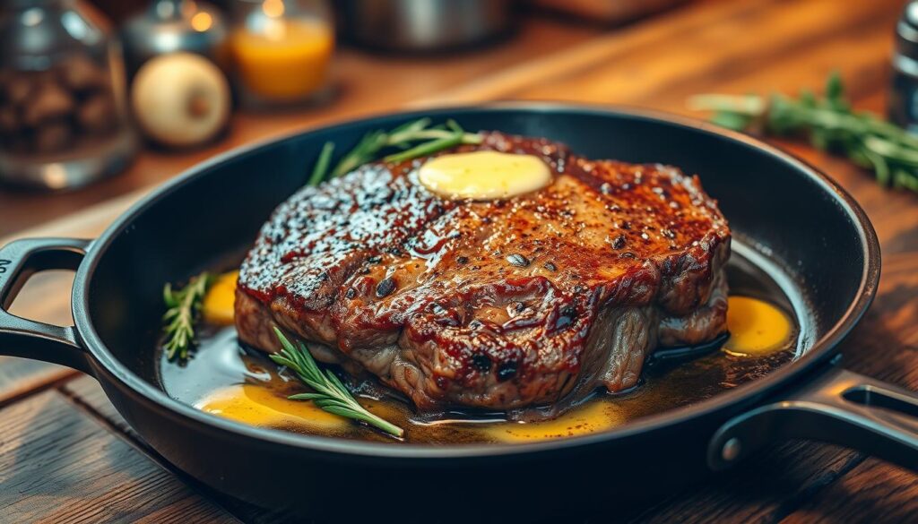 pan-seared round steak